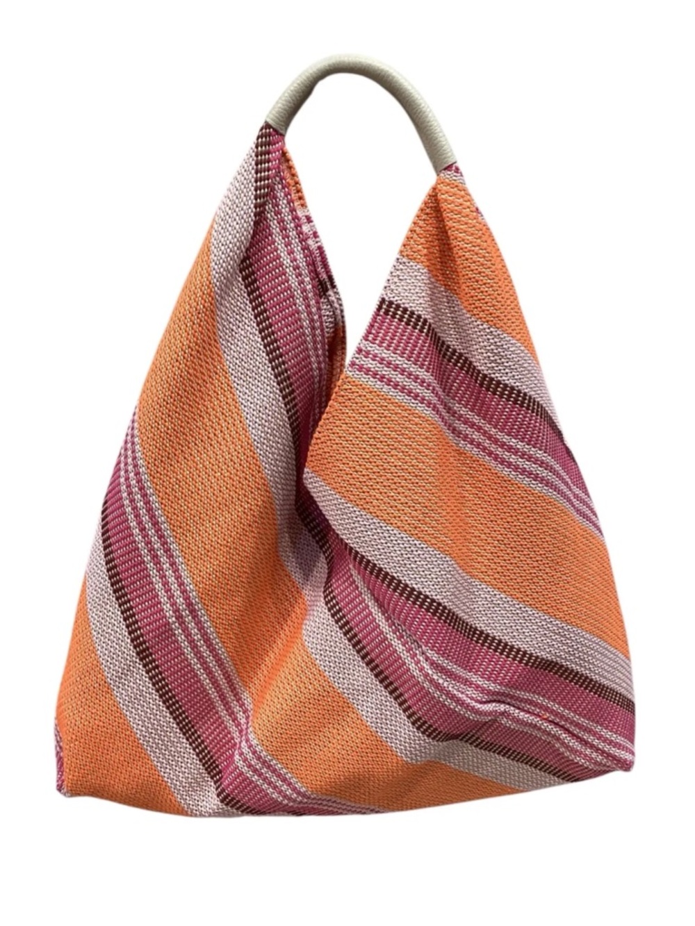 MADE IN ITALY BOHO Striped Orange and Pink Women's Bag